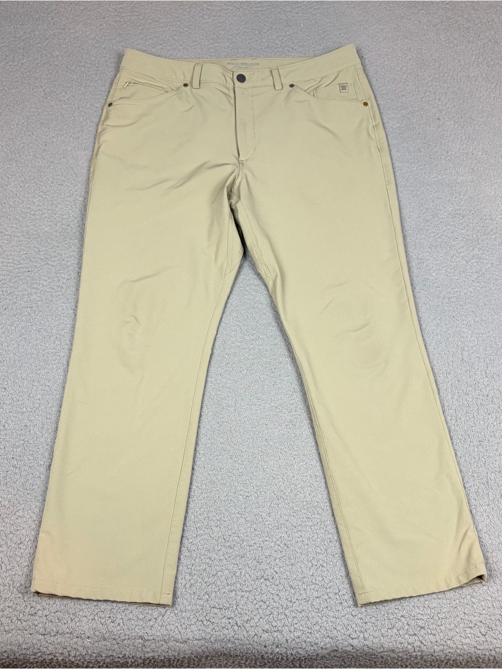 Mack Weldon Pants 34x30 Light Beige Chino Straight Stretch Performance
